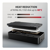AXAGON EEM2-40G, USB-C 40Gbps externý box pre M.2 NVMe SSD, zosilnený hliník