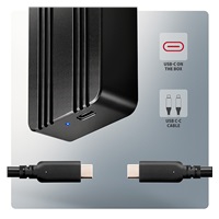 AXAGON EEM2-40G, USB-C 40Gbps externý box pre M.2 NVMe SSD, zosilnený hliník