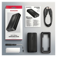 AXAGON EEM2-40G, USB-C 40Gbps externý box pre M.2 NVMe SSD, zosilnený hliník