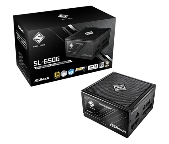 ASROCK zdroj SL-650G,650W, 80Plus Gold, 135 mm, ATX 3.1