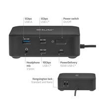 Club3D Dokovací stanice USB-C 12v1, 2xHDMI, 2xDP, 2xUSB-C, 1xUSB-C PD, 3xUSB, 1xRJ45, 1x3.5mm, černá