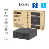 Club3D Dokovací stanice Thunderbolt 5 13v1, 1x M.2 SSD slot, 1xUSB-C TB5, 2xUSB-C,3xUSB-A,2xHDMI,1xmicroSD/SD,1xEthernet