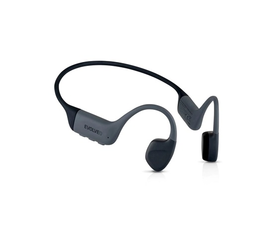 EVOLVEO bezdrátová sluchátka BoneMax MP3 32GB, na lícní kosti, IPX8, šedá