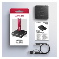 AXAGON ADSA-M2C11, USB-C 10Gbps dokovacia stanica pro 1× M.2 NVMe/SATA SSD