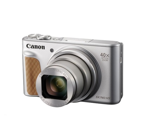 Canon PowerShot SX740 HS Lite Travel II., 20.3Mpix, 40x zoom, WiFi, 4K video - stříbrný