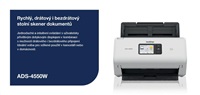 BROTHER skener ADS-4550W DUALSKEN A4 35ppm/70dual 600x600 60ADF USB LAN WIFI - display 7.1cm
