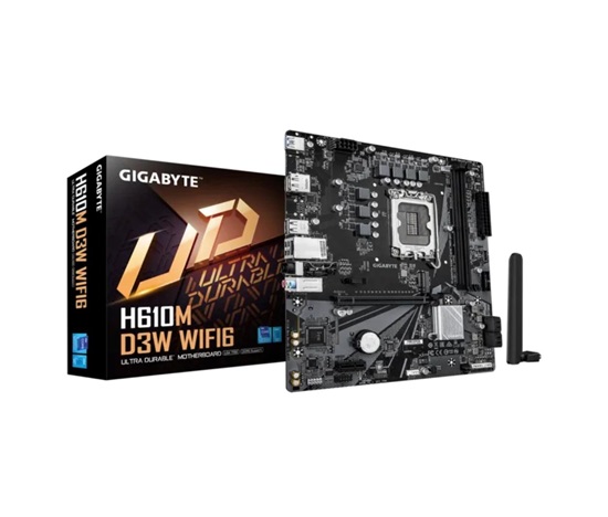GIGABYTE MB Sc LGA1700 H610M D3W WIFI6, Intel H610, 2xDDR5, 1xHDMI, 1xDP, Wifi, mATX