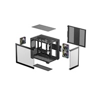 DEEPCOOL Case CG330 3F, mATX, Průhledná bočnice, 3x120mm ARGB Fan, černá