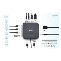 BAZAR - i-tec USB-C HDMI + Dual DP Docking Station + PD 100 W + Universal Charger 112 W - Po opravě (Náhradní krabice)