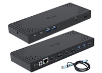 BAZAR - i-tec USB 3.0 / USB-C / Thunderbolt Dual Display Docking Station + PD 100W - Po opravě (Náhradní krabice)