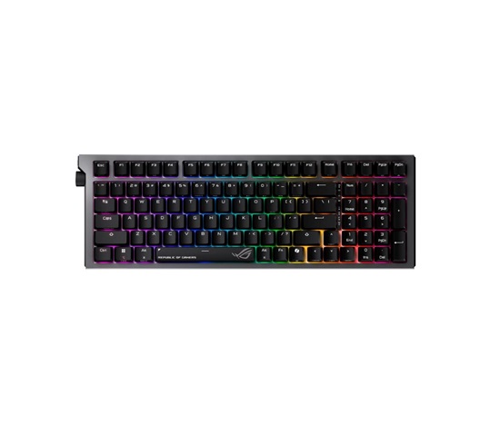 ASUS klávesnice ROG Strix Morph 96 WL, Mechanická, Bezdrátová, CZ/SK, černá