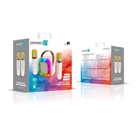 CONNECT IT Karaoke party reproduktor 2Mic, bezdrátový + 2x mikrofon, béžová