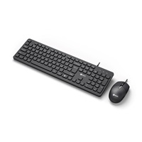 C-TECH Klávesnice KBM-105, drátový combo set s myší, USB, CZ/SK