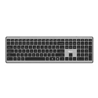 C-TECH Klávesnice Quallis KB-118 Dual mode, bezdrátová, BT5.0 + 2,4GHz, scissors tlačítka, USB nano receiver, CZ/SK