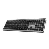 C-TECH Klávesnice Quallis KB-118 Dual mode, bezdrátová, BT5.0 + 2,4GHz, scissors tlačítka, USB nano receiver, CZ/SK