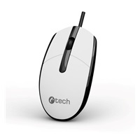 C-TECH Myš WM-10, černo/bílá, USB