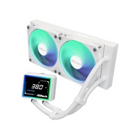 ASROCK Vodní chladič Challenger White 240 Digital, 2x120mm, ARGB, LGA1851, AM5, bílá