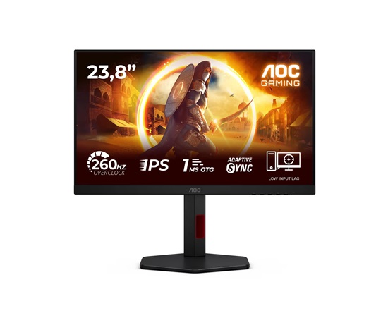 AOC MT IPS LCD WLED 23,8" 24G4ZR - IPS panel, 1980x1080, 260Hz, HDMI, DP, Pivot