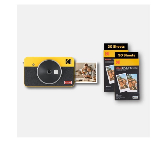 BAZAR - KODAK instantní fotoaparát Mini Shot 2 Retro C210R žlutá - Rozbaleno (Komplet)