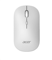 ACER bezdrátová myš Wireless Mouse AMR130,dual mode 2.4GHz + BT 5.2,4 tlačítka,1600dpi,125Hz,30 IPS,Bílá