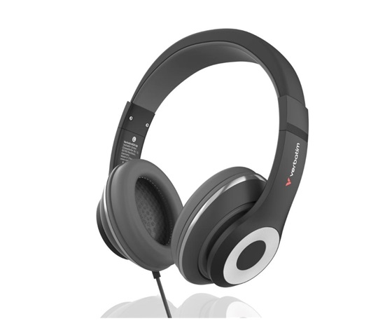 VERBATIM sluchátka TruSound, USB-C, černá