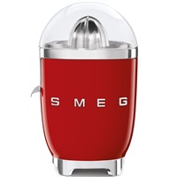 Smeg CJF11RDEU citrusový odšťavňovač, 70 W, manuální tlak, univerzální kužel z nerezové oceli, červený