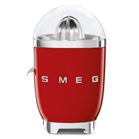 Smeg CJF11RDEU citrusový odšťavňovač, 70 W, manuální tlak, univerzální kužel z nerezové oceli, červený