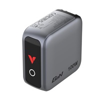 VERBATIM Mini GaN Nabíječka s displejem 100W, 2xUSB-C, 1xUSB-A, šedá
