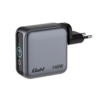 VERBATIM Mini GaN Nabíječka s displejem 140W, 3xUSB-C, 1xUSB-A, šedá