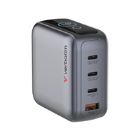 VERBATIM Mini GaN Nabíječka s displejem 140W, 3xUSB-C, 1xUSB-A, šedá