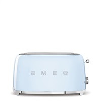 Smeg TSF02PBEU, toustovač / topinkovač, 4 toasty, 6 úrovní opékání, zásuvka na drobky, styl. 50. let, pastelově modrý