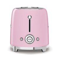 Smeg TSF02PKEU, toustovač / topinkovač, 4 toasty, 6 úrovní opékání, zásuvka na drobky, styl. 50. let, růžový