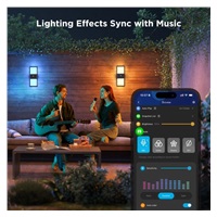 BAZAR - Govee RGBICWW Smart venkovní nástěnné světlo 1500lm Matter - Poškozený obal (Komplet)