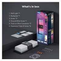 BAZAR - Govee RGBICWW Smart venkovní nástěnné světlo 1500lm Matter - Poškozený obal (Komplet)