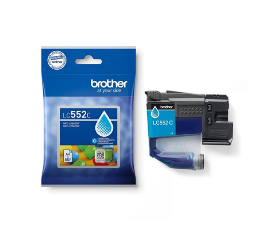 BROTHER INK LC-552C - cyan- cca 550stran, pro MFC-J3660 MFC-J3960