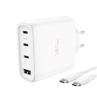 TRUST GaN Nabíječka MAXO 65W, 3xUSB-C,1xUSB-A, bílá