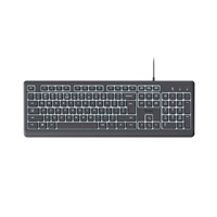 TRUST klávesnice Primo, Membránová, USB-C, Podsvícená, černá CZ/SK