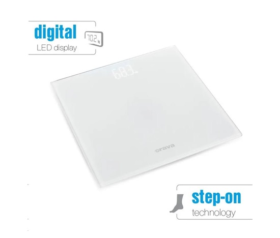 BAZAR - Orava osobní digitální váha, do 180 kg, LED displej, automatické zapnutí dotykem chodidla - Poškozený obal (Komp