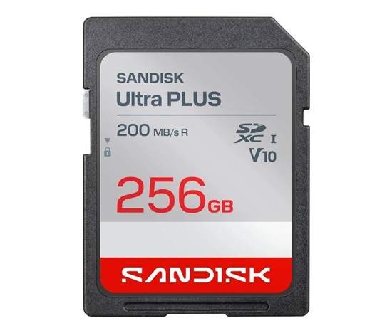 Sandisk Ultra PLUS SDXC karta 256GB UHS-I, V10, U1, C10, (200MB/s)