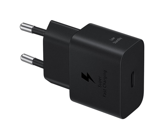 BAZAR - Power adapter Samsung Black, EU - Poškozený obal (Komplet)