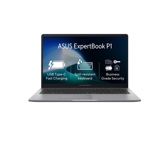 ASUS NTB ExpertBook P1 (P1503CVA-C58512X), Core 5 210H, 15.6" 1920 x 1080, 8GB, 512GB SSD, Intel, W11 Pro, Gray