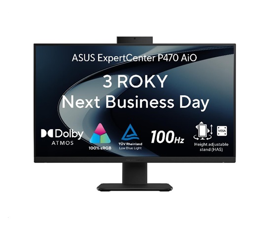 ASUS PC AiO ExpertCenter P470 (P470VAK-C7161TX), Core 7 240H, 27" 1920 x 1080, 16GB, 1TB SSD, Intel, W11 Pro, Black