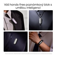 PLAUD Note Pin S Silver - AI hlasový záznamník + náramek a šňůrka na krk