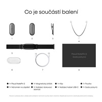PLAUD Note Pin S Silver - AI hlasový záznamník + náramek a šňůrka na krk