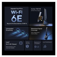 TP-Link Archer TXE73E WiFi6E PCIe adapter (AXE5400,2,4GHz/5GHz/6GHz,Bluetooth5.3)