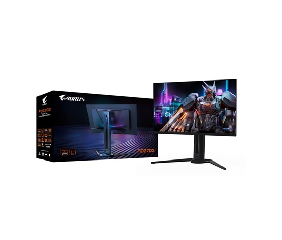 BAZAR - GIGABYTE LCD - 27" Gaming monitor AORUS FO27Q3, OLED, 2560 x 1440 QHD, 360Hz, 1.5M:1, 250cd/m2, 0.03ms, 2xHDMI,