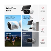 MERCUSYS MC410 KIT venkovní kamera, solární panel (2MP, 2K HD, 1296p, IR 10m, WiFi, micro SD card, IP65)