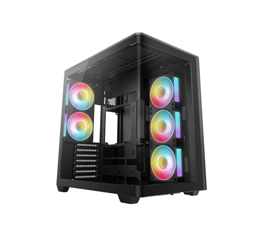 DEEPCOOL Case CG590U 5F, ATX, Průhledná bočnice, 5x120mm ARGB Fan, černá
