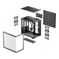 DEEPCOOL Case CG590U 5F, ATX, Průhledná bočnice, 5x120mm ARGB Fan, černá