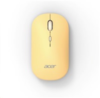 ACER Myš Wireless Mouse AMR130 Yellow - Dual mode 2.4GHz + BT 5.2, 4 tlačítka, 800/1200/1600 dpi, USB Polling rate 125Hz